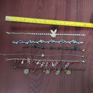 Elegant Gold and Silver Charm Bracelets Set